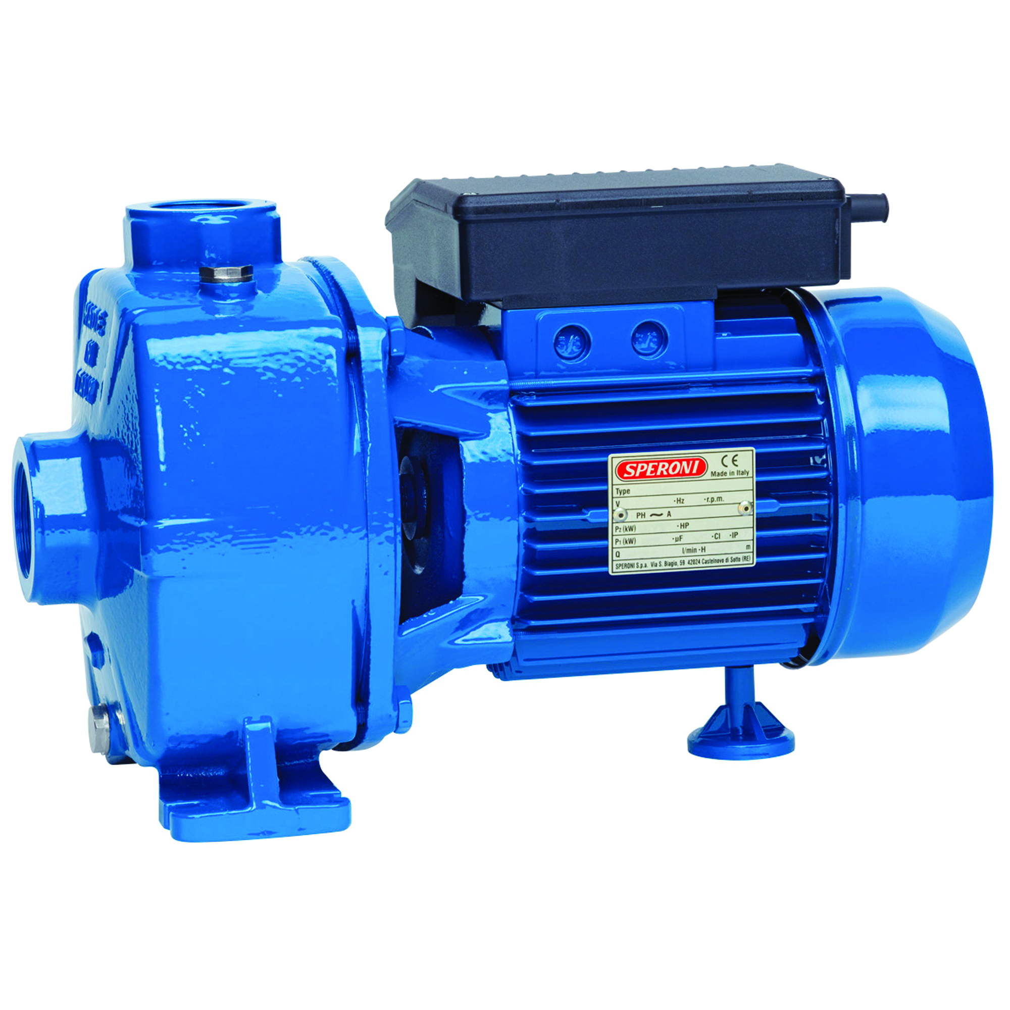Speroni, Twin Impeller Centrifugal Pump, Max. Flow 2760 GPH, Port Size 1.5 in, Model# NBM150/B SP-BR 1.5Hp 220V-1PH-60Hz